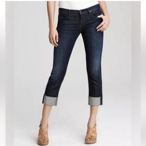 Citizens of Humanity Dani Cropped Straight Leg Cuffed Denim Jeans Size 27
